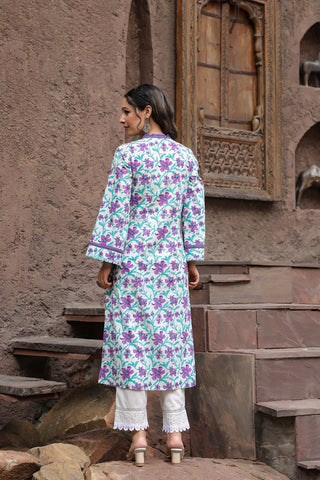 Nature print kurta