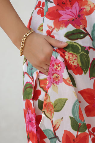 Notch neck kurti with trousers