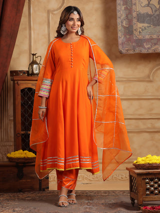 Orange Gotta Patti Suit Set