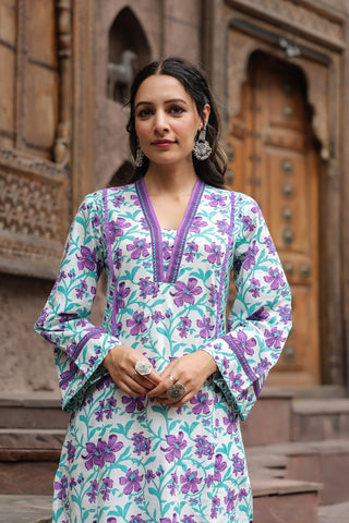 Petal print kurta