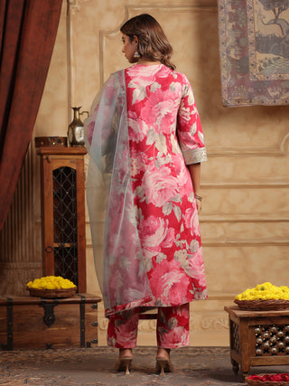 Pink cotton kurta set