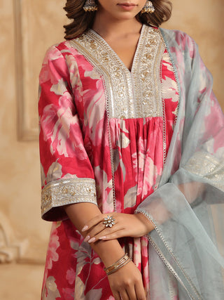 Pink festive kurta set
