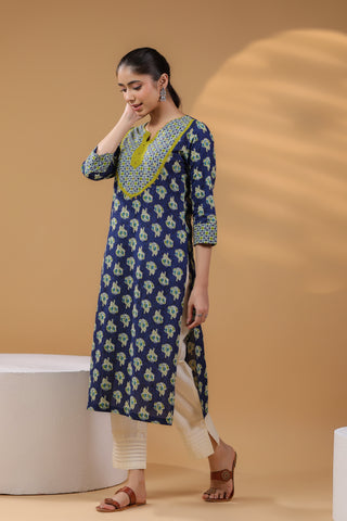 Printed Cotton Ethnic Kurta