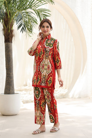 Printed Cotton Tunic Set