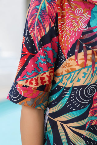 Printed Ethnic Midi Dress