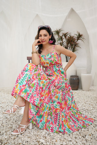Printed Flared Dress