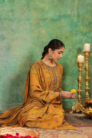 Printed Floral Ethnic Kurta Set