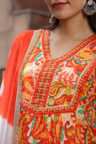Printed Gotta Patti Ethnic Wear Set

