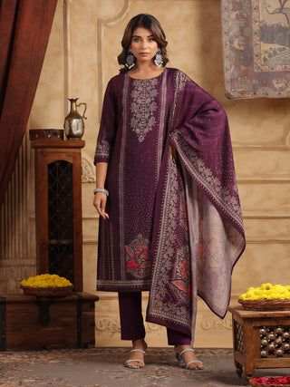 Printed Kurta with Beads & Stones