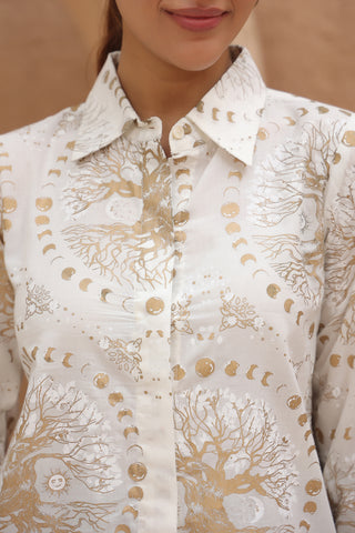 Printed Tunic with Collar