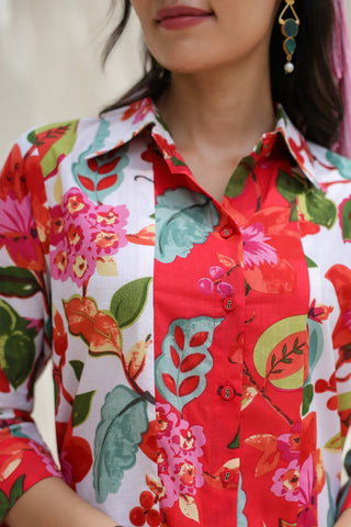 Printed White Tunic