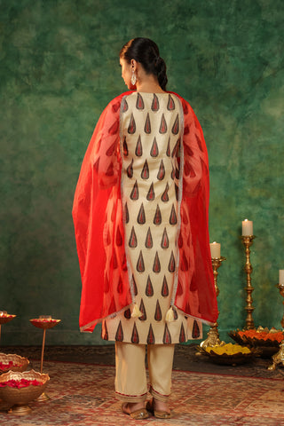 Printed ethnic kurta set