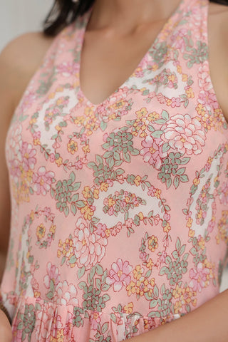 Printed pure cotton maxi dress