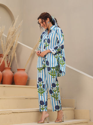 Printed shirt trouser set