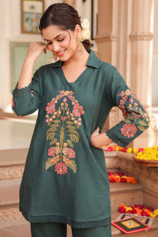 Printed tunic trouser co-ord