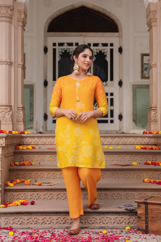 Printed tunic trouser set