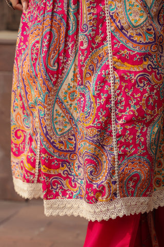 Pure Cotton Anarkali with Dupatta
