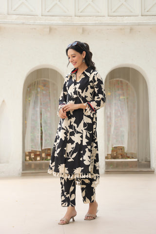 Pure Cotton Floral Tunic Set