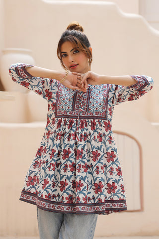 Pure Cotton Tie-Up Neck Top