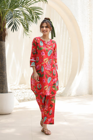 Pure cotton printed co-ords