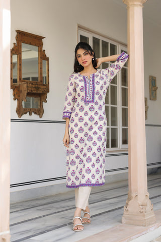Purple Straight Kurta
