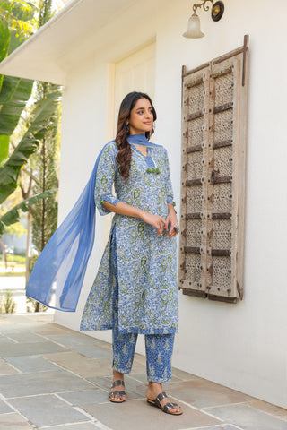 Regular pure cotton kurta with ethnic print