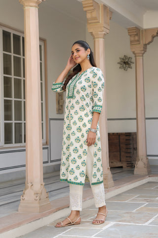 Round neck kurta for women