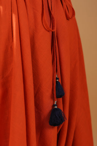 Rust Lightweight Cotton Jumpsuit