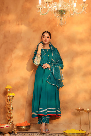 Women Regular Gotta Patti Kurta with Trousers & Dupatta