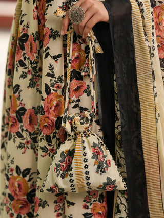 Women Floral Printed Regular Pure Cotton Kurta with Trousers & Dupatta