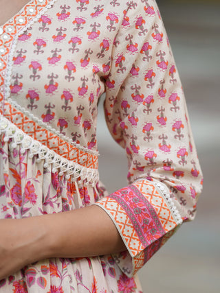 Women Ethnic Motifs Printed Pure Cotton Kurta with Trousers & Dupatta