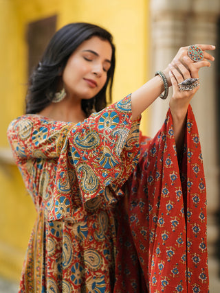 Women Printed Regular Pure Cotton Kurta With Trousers & Dupatta