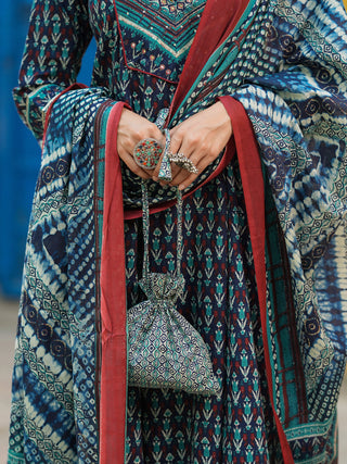 Women Ethnic Motifs Printed Pure Cotton Kurta with Trousers & Dupatta