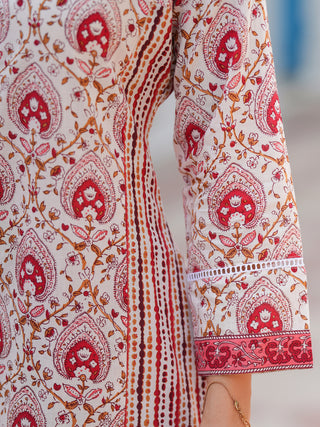 Women Floral Printed Daily Cotton A-Line Kurta