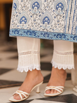 Women Floral Printed Daily Cotton A-Line Kurta