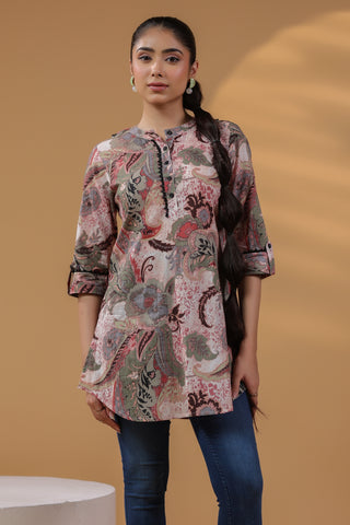 Women Ethnic Motifs Printed Cotton Top