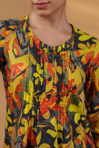 Women Floral Printed Cotton Top