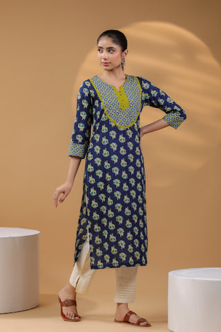 Women Ethnic Motifs Printed Pure Cotton Kurta