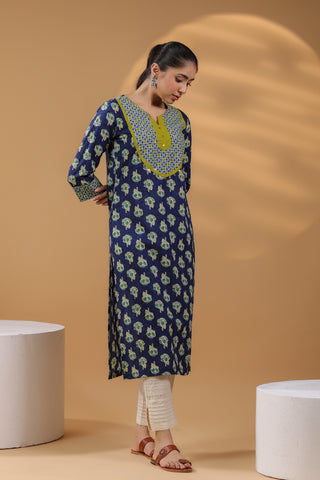 Women Ethnic Motifs Printed Pure Cotton Kurta