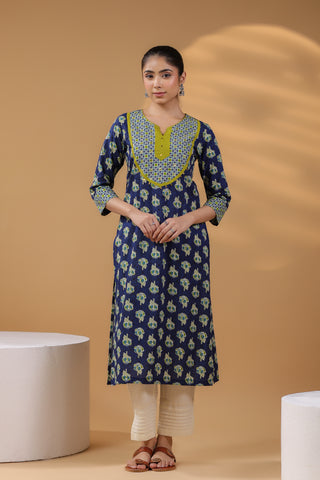 Women Ethnic Motifs Printed Pure Cotton Kurta