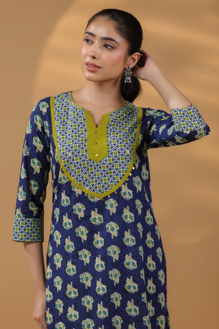 Women Ethnic Motifs Printed Pure Cotton Kurta