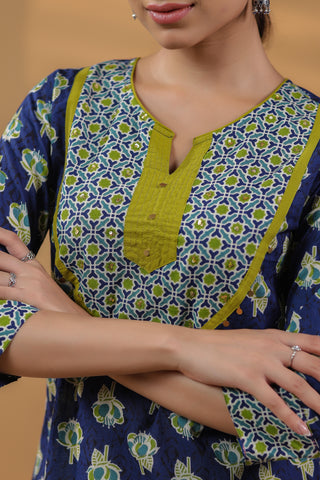 Women Ethnic Motifs Printed Pure Cotton Kurta