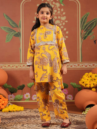 Girls Ethnic Motifs Printed Cord Set