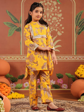 Girls Ethnic Motifs Printed Cord Set