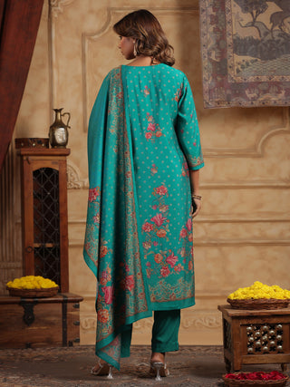 Ethnic Motifs Printed Kurta With Trousers & Dupatta