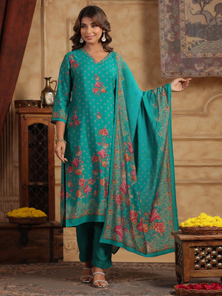 Ethnic Motifs Printed Kurta With Trousers & Dupatta