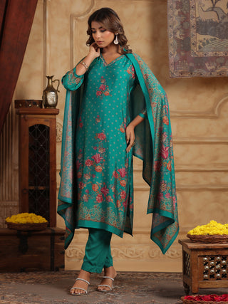 Ethnic Motifs Printed Kurta With Trousers & Dupatta