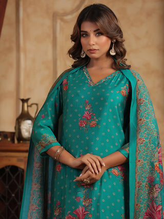 Ethnic Motifs Printed Kurta With Trousers & Dupatta