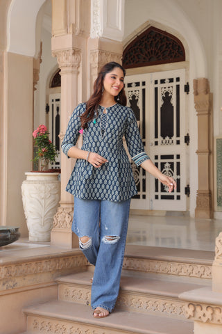 Women Printed Cotton Top