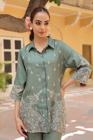 Women Embroidered Co-ord Set